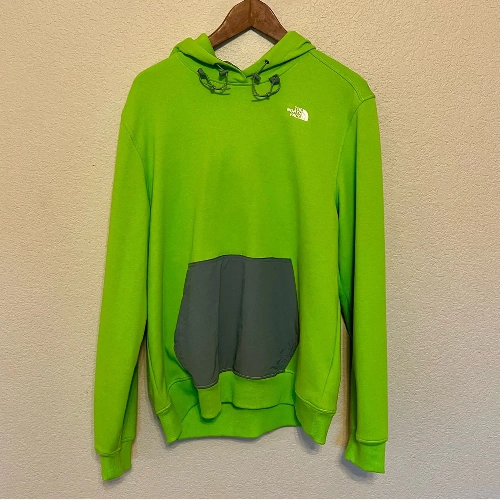 The North Face Tech Green with Gray Hoodie Men's Size Large